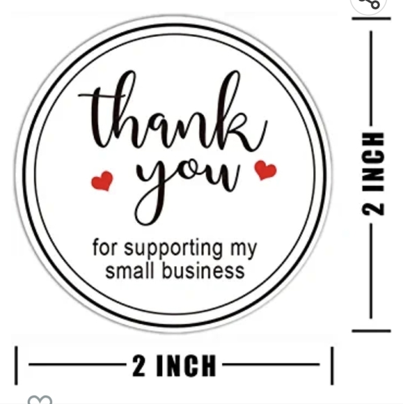 50 ct  are 2" Round Thank You Stickers Roll Labels|Used for Business - Picture 10 of 11